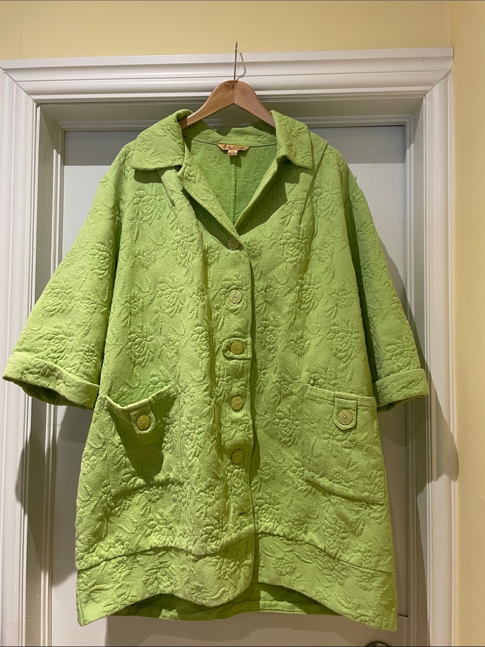 April Cornell Pistachio Cotton Jacket Coat Retro Prairie CoquetteCottagecore